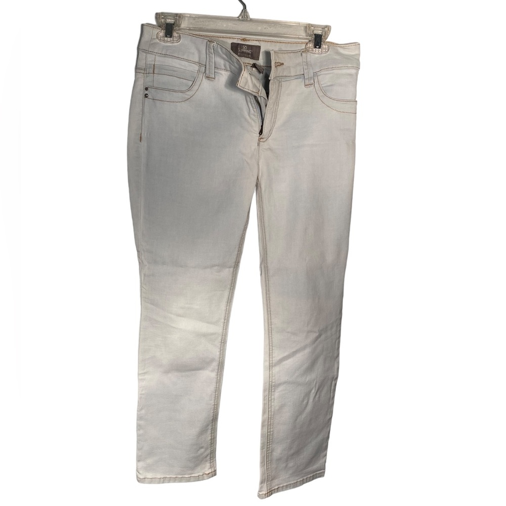 So Slimming Jeans by Chico White Blue size 0